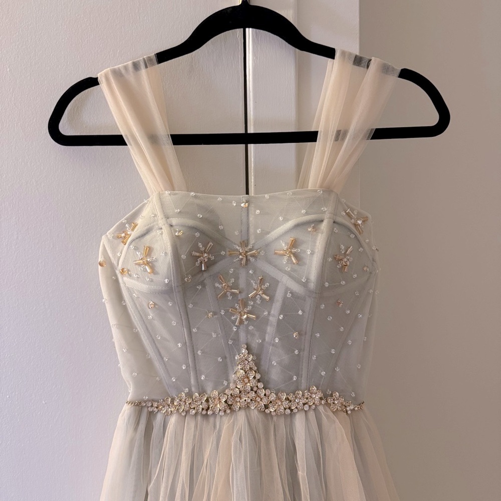 Tulle corset midi dress